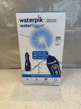 Waterpik Cordless Advanced Water Flosser, Model WP-500 Series, Navy Blue